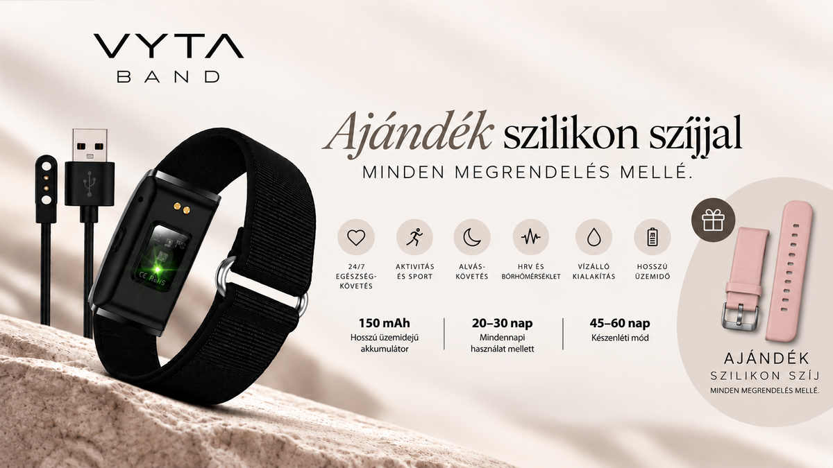 VYTA BAND - Kijelző nélküli okos karkötő